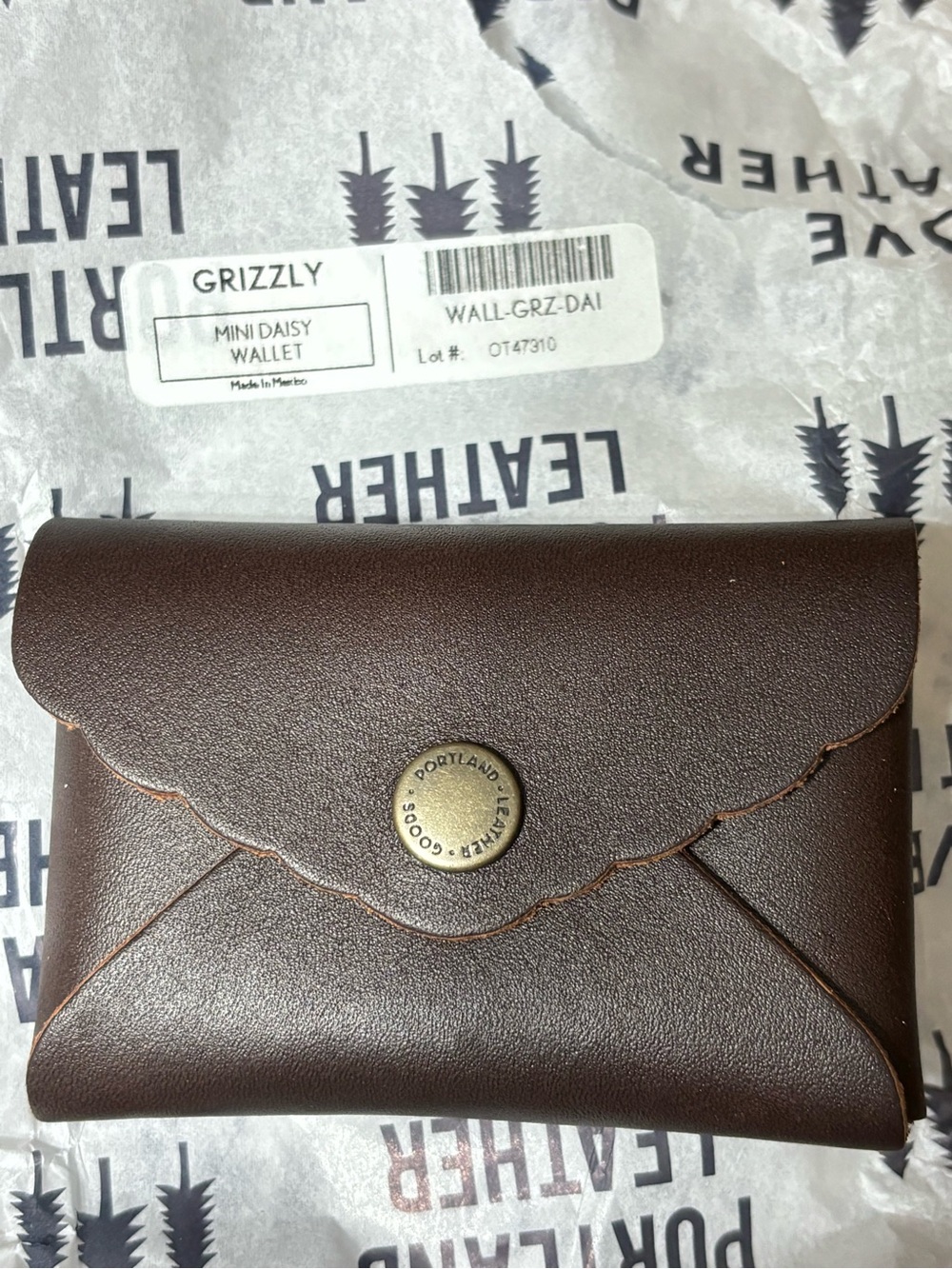 Mini Daisy Wallet - Grizzly Brown Portland Leather Goods